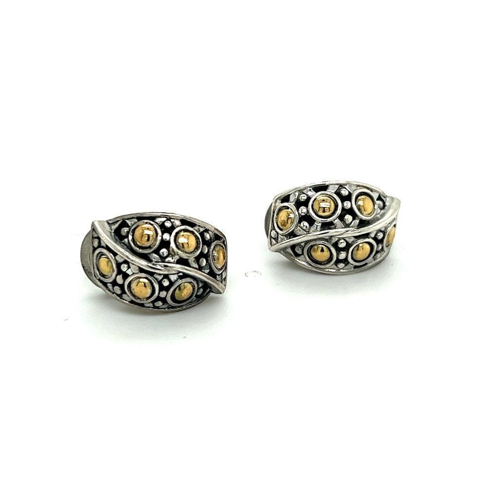 John Hardy Authentic Estate Jaisalmer Belly Earrings With Omega Back 18k G JH42
